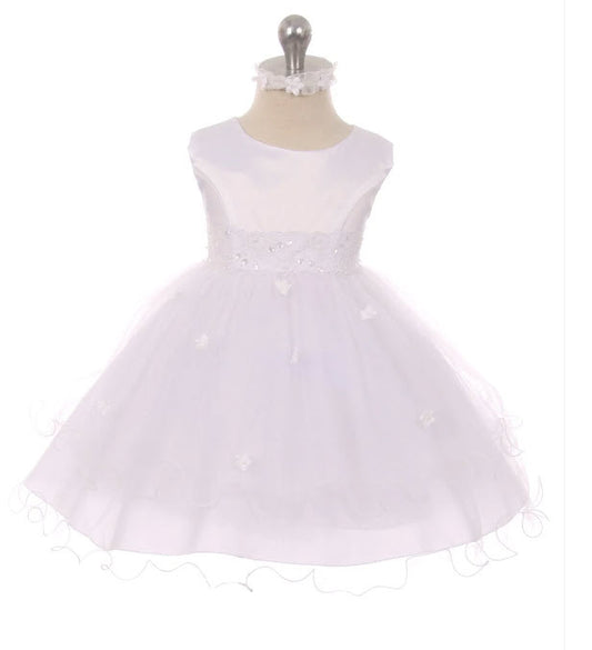 210 Lace & Beads Trim Baby Dress