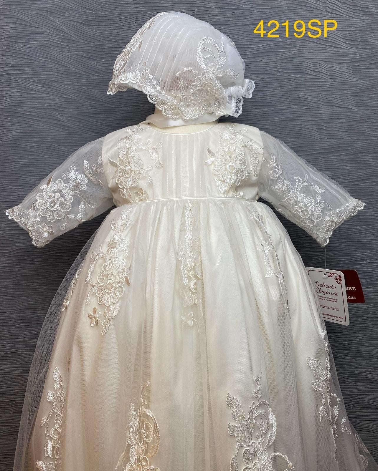 4219 SP Girls’ Silk Christening Gown