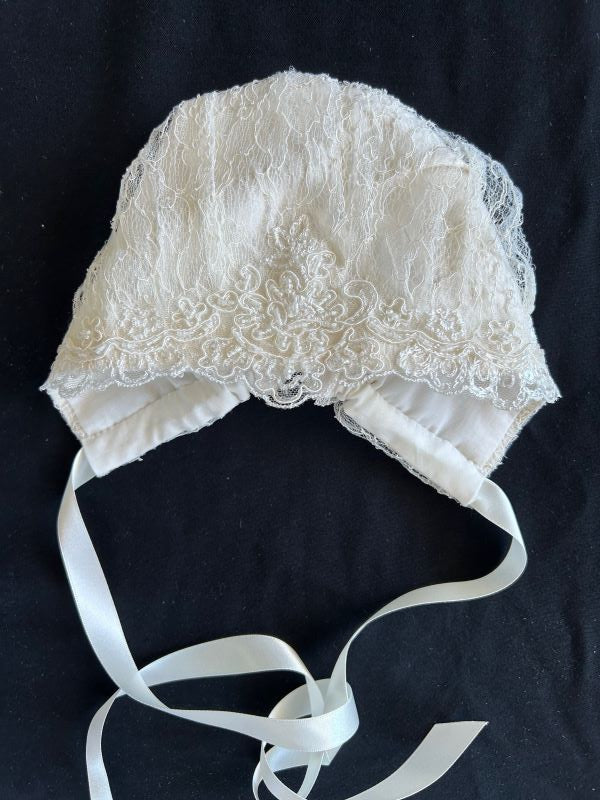 4815 Ivory Fine French Lace Christening Gown