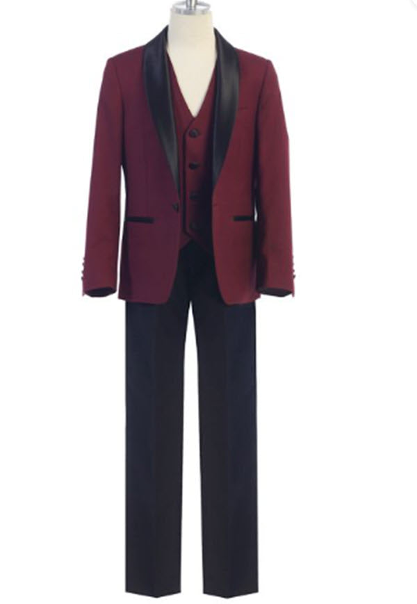 640 - Burgundy Tuxedo