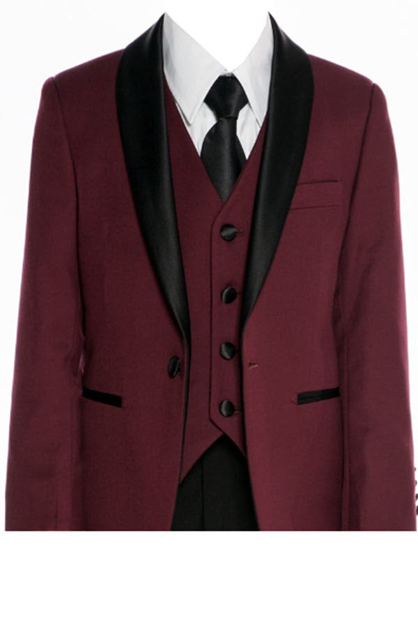 640 - Burgundy Tuxedo