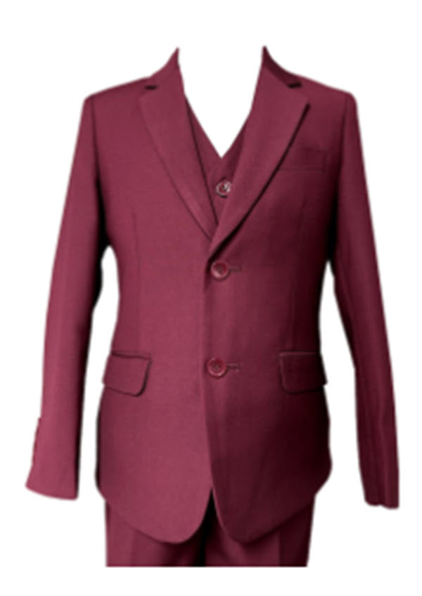 641 - Burgundy Suit. Slim Fit