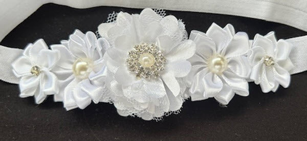 BABY HEADBAND WHITE CHRISTENING/ BAPTISM