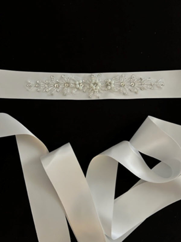 Beaded Ribbon Belt