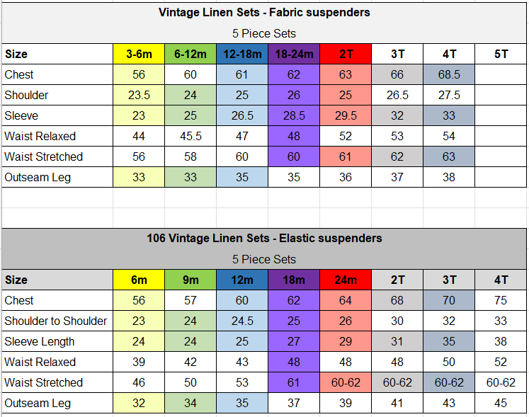 106 Boys Linen Suspender Set - G827