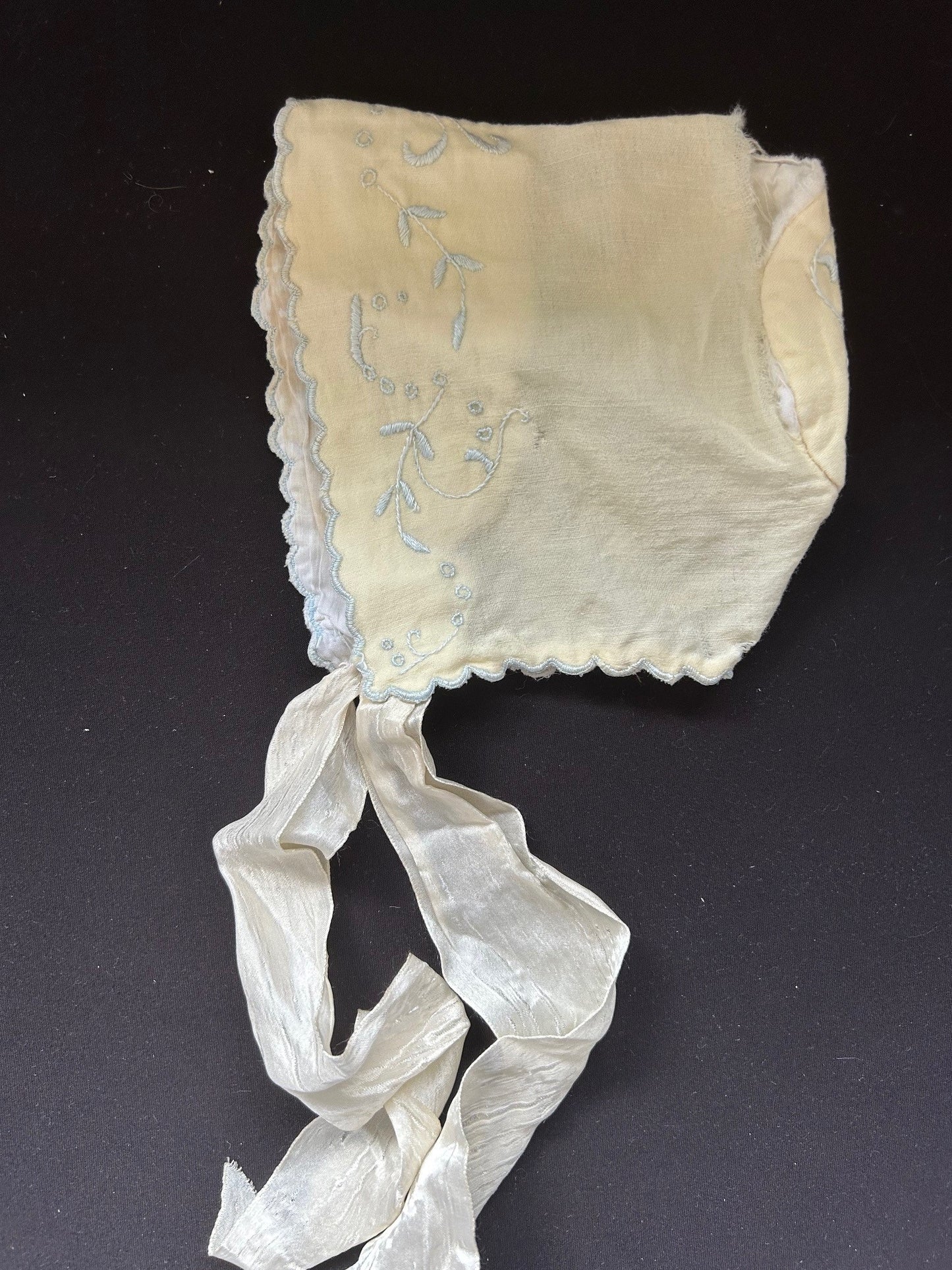 Embrodered Voile Baby Bonnet