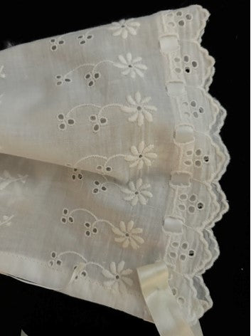Christening bonnet - Vintage Broderie Anglaise