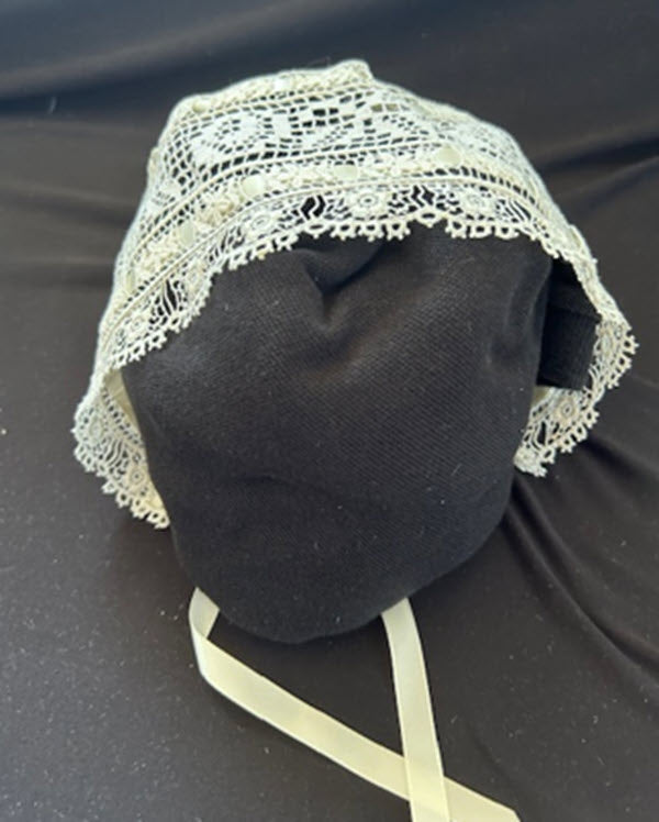 Ecru Vintage Lace Bonnet