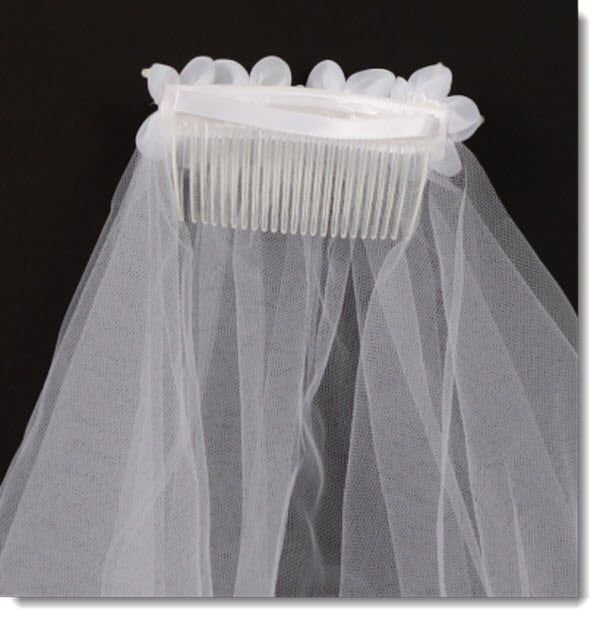 029 flower comb veil