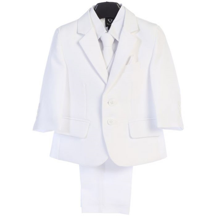 358 Boys White Suit Regular & Husky Fit