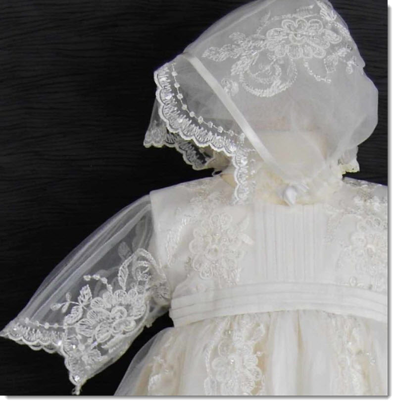 4219 SP Girls’ Silk Christening Gown