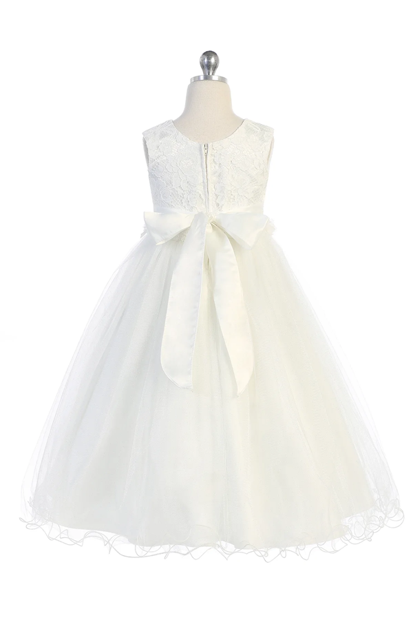 468 lace glitter tulle dress
