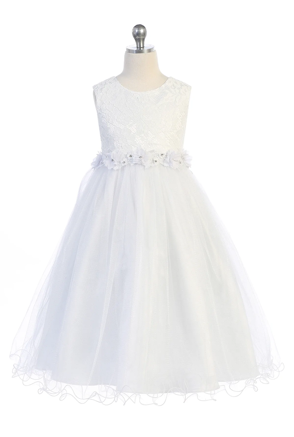 468 lace glitter tulle dress