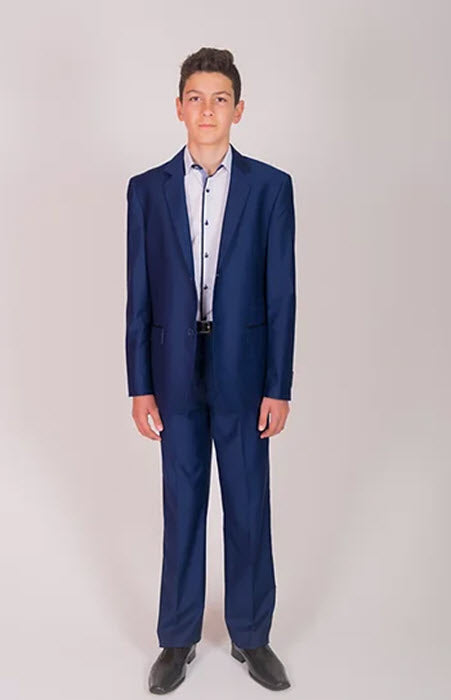 468 Mid Blue Boys Suit