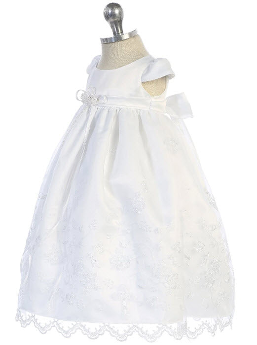 470 Cross Embroidered Christening Gown