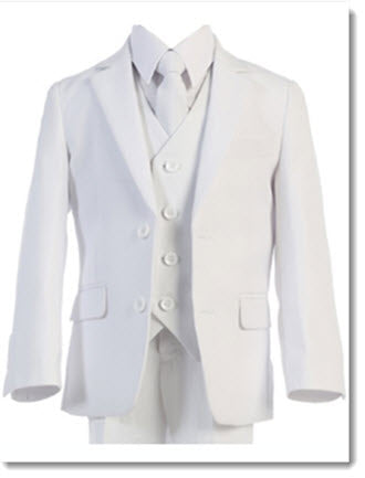 698 - White Suit. Slim Fit