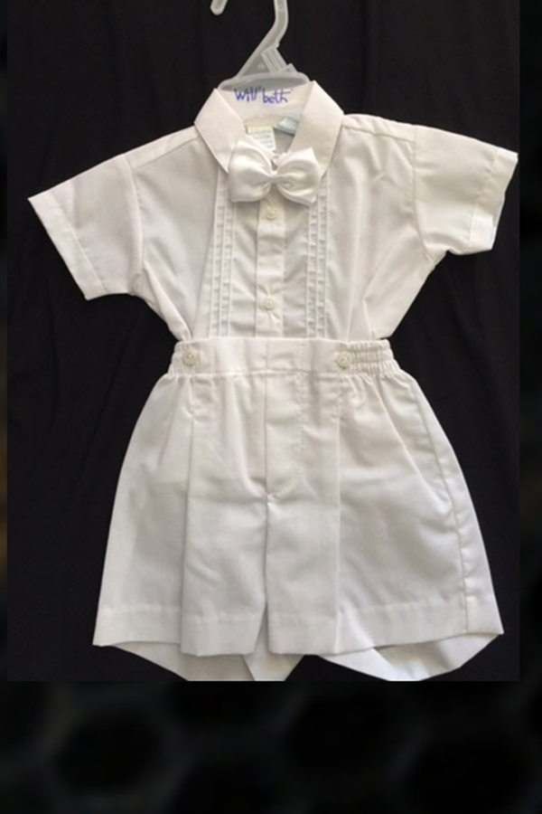 77815 Boys two piece set with bow tie Little Angels Couture