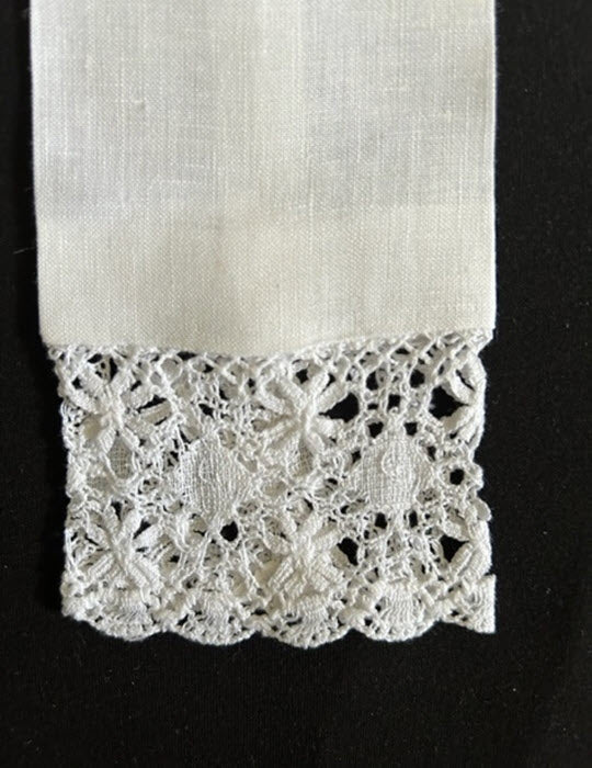 Antique Lace and Linen Baptism Stole