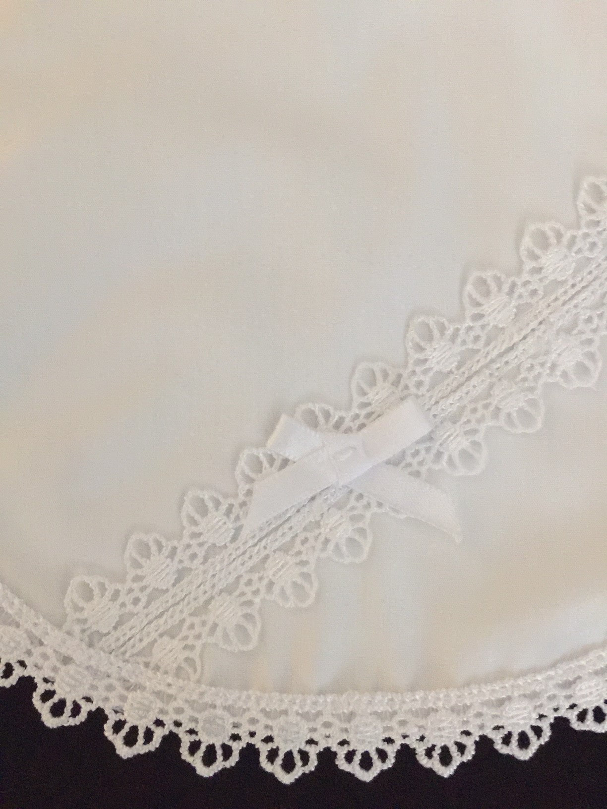 BB-3 - Cotton Bib With Lace Trim.