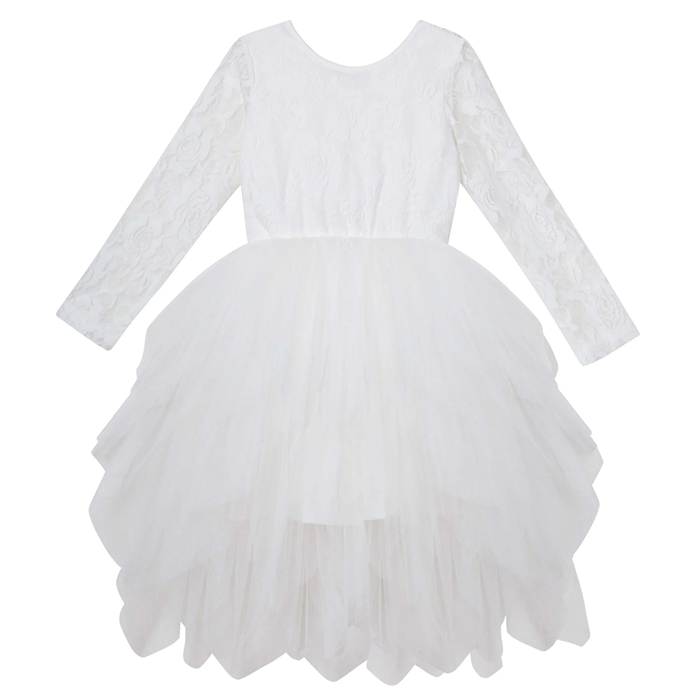 SOPHIE L/S LACE BODICE TUTU DRESS - IVORY