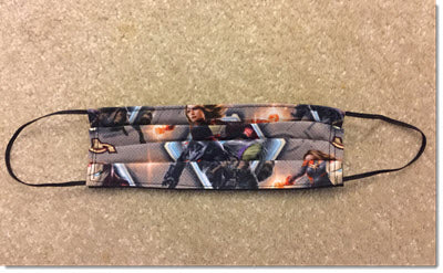 Kids Avengers Reversible Pleated Face Mask