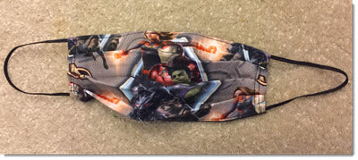 Kids Avengers Reversible Pleated Face Mask