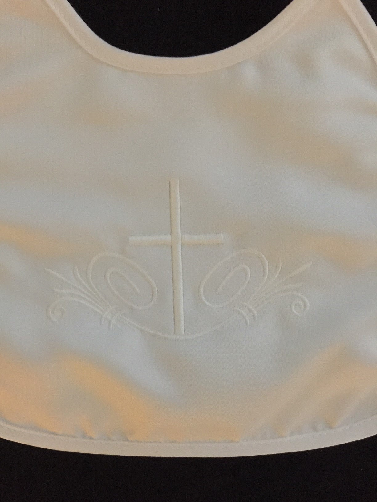 BB-5 Satin Christening Bib