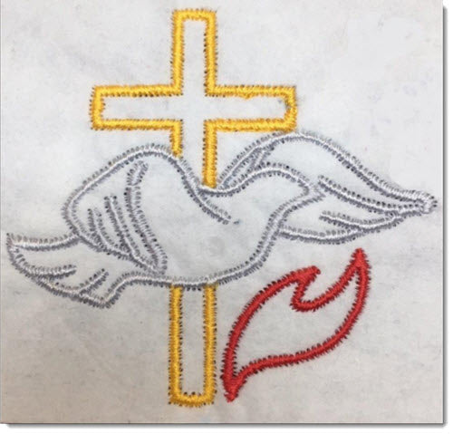 satin stole with fringe