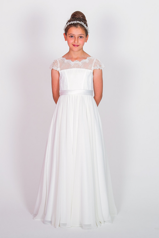 chloe p 6115  - ivory  first communion/ flower-girl dress