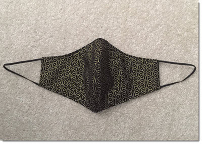 Black and Gold Reversible Face Mask
