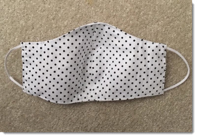 kids black and white daisies reversible face mask