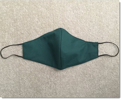 Green and Black Reversible Face Mask