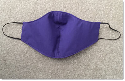 Black with Purple Dots Reversible Face Mask