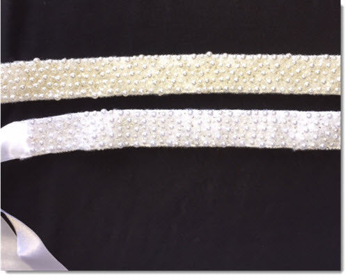 Ribbon belt with cluster pearls