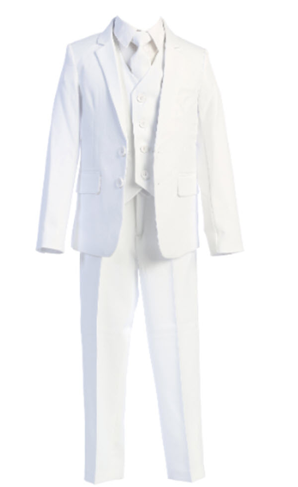 140 - White Suit - Toddler, Boys Slim Fit & Husky Sizes