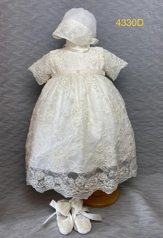 4330 D Girls’ Silk Christening Dress