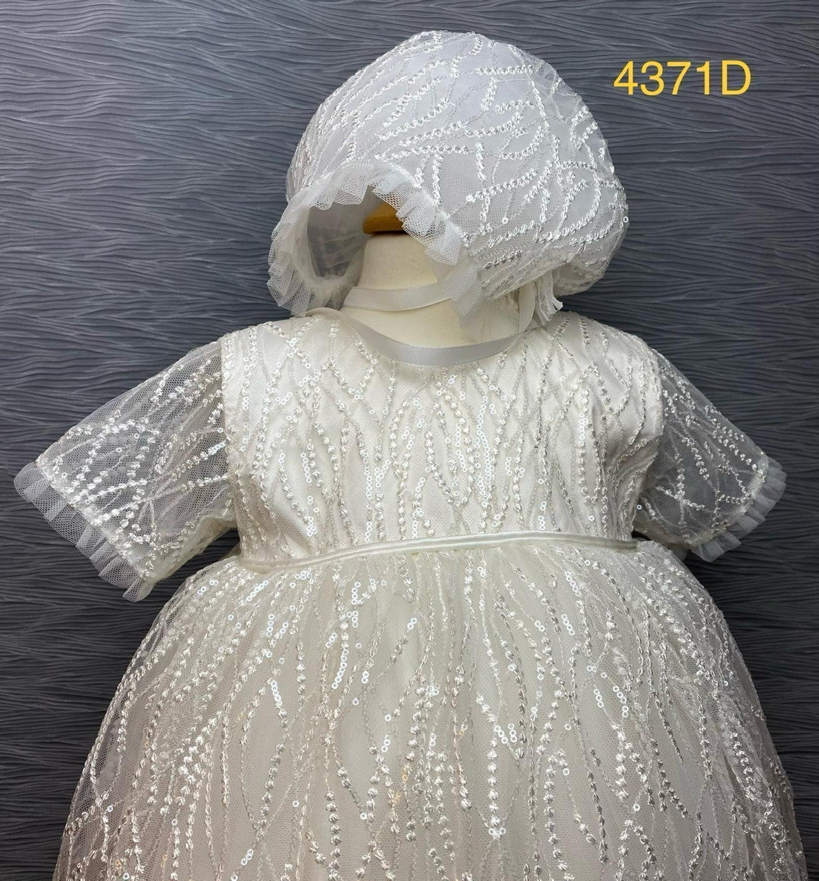 4371 D Girls’ Silk Christening Dress
