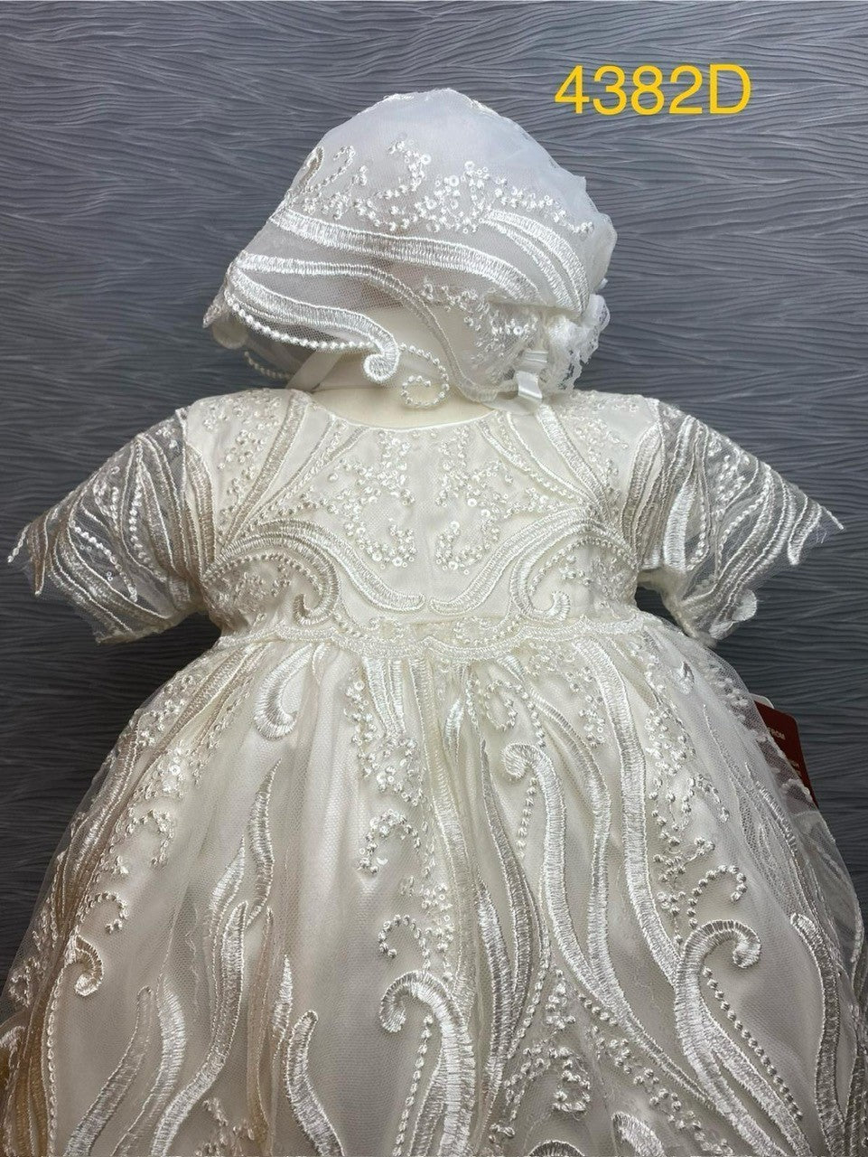 4382 D Girls’ Silk Christening Dress