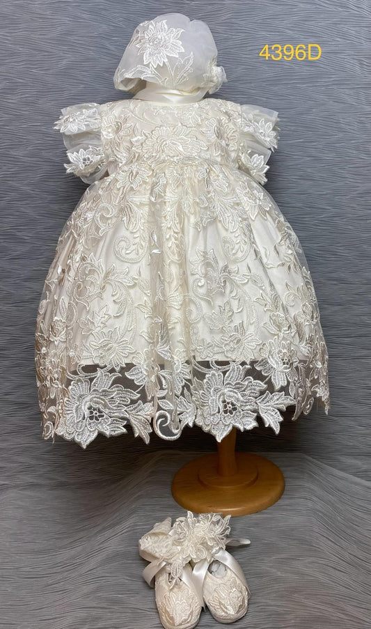 4396 D Girls’ Silk Christening Dress
