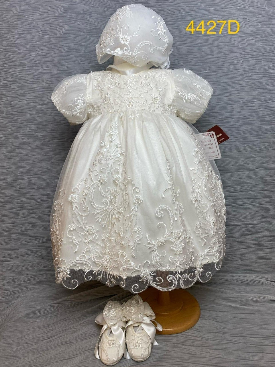 4427 D Girls’ Silk Christening Dress