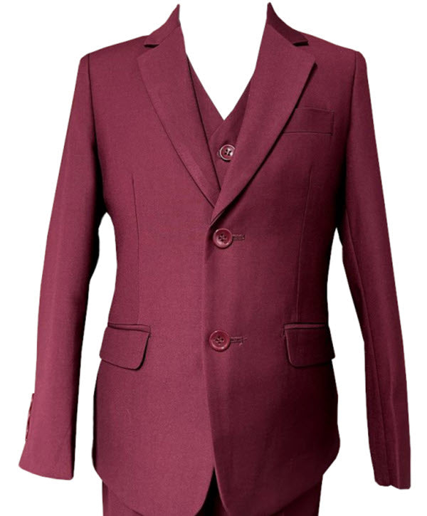 641 - Burgundy Suit. Slim Fit