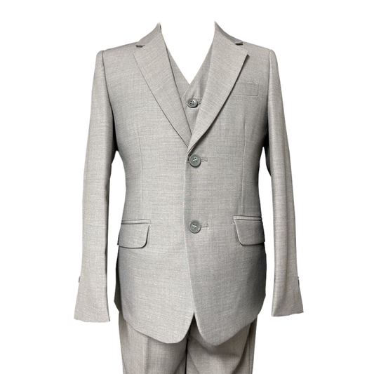 693 - Light Grey Slim Cut 5pce Suit