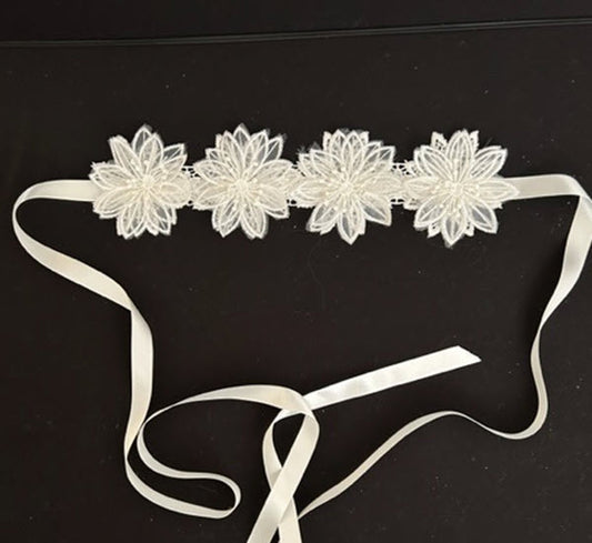 Ivory Floral Belt
