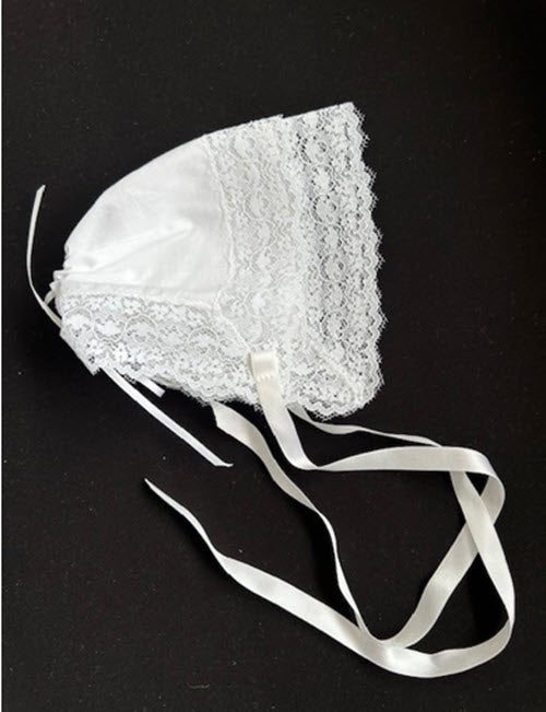 Hanky Bonnet with wide lace edge