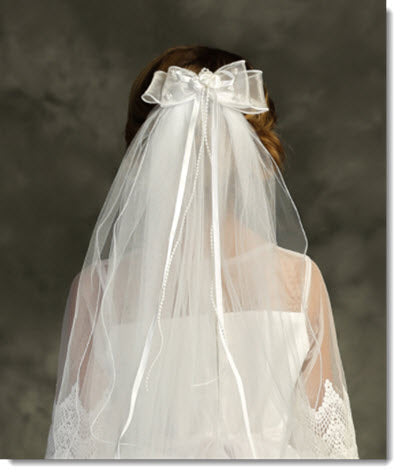 002 comb bow veil