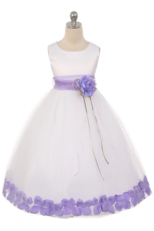 160 b satin flower petal ivory dress (1 of 2 selections)