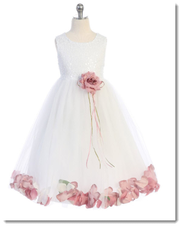 160 C Sequin Top Petal Dress
