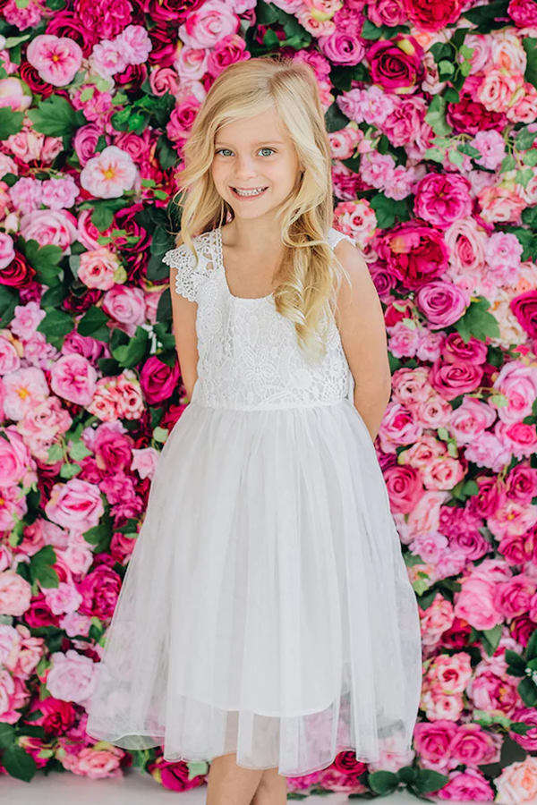 Angie Lace Bodice First Communion or Flower Girl Dress – Little Angels  Couture