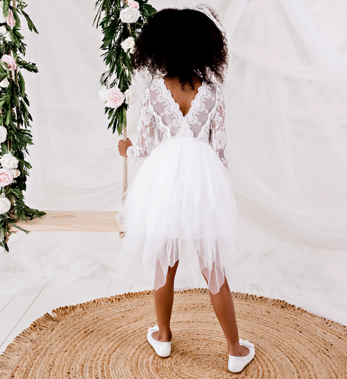 SOPHIE L S LACE BODICE TUTU DRESS IVORY Little Angels Couture