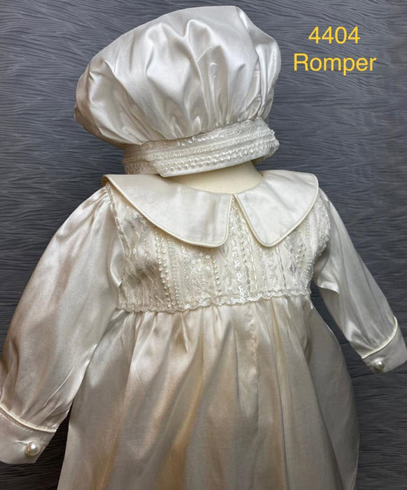 4404 Boys Christening Romper and Cape Set